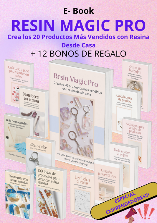 Resin Magic Pro: Crea los 20 Productos Más Vendidos con Resina Desde Casa